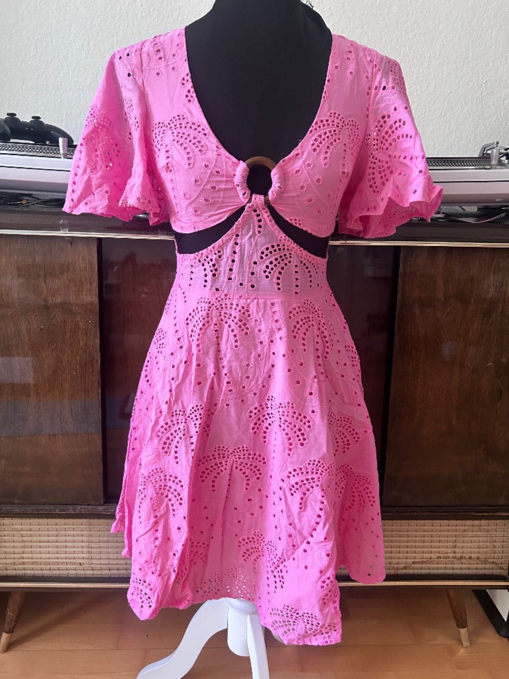 Rebel love  clothing pink palm dress S Elle Rebel nwt